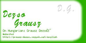 dezso grausz business card